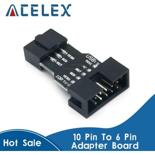 10Pin To 6PiN Convert To Standard 10 Pin To 6 Pin Adapter Board For ATMEL STK500 AVRISP USBASP ISP Interface Converter AVR