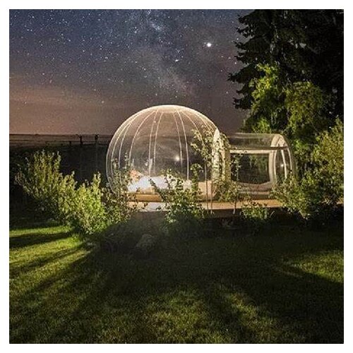 Clear Bubble Tree With Fan Outdoor Inflatable Tent For Camping PVC Bubble House Dome Popular Bubble Hotel White Inflatable Tent