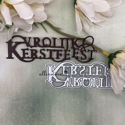 Christmas letters Metal Cutting Dies Stencils For DIY Scrapbooking Decorative Embossing Handcraft Die Cutting Template