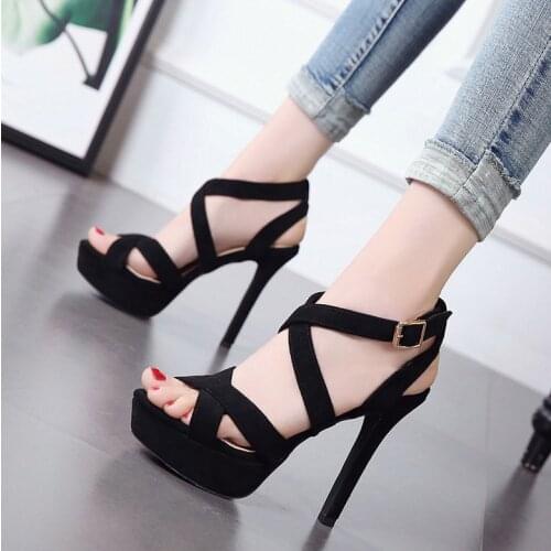 Platform Sandals Women Shoes Gladiator High Heels 12CM Platform Sandals Pumps Peep Toe Ladies Shoes Party Bridal Wedding Shoes