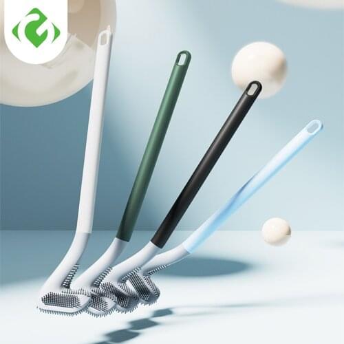 Durable Silicone Brush Golf Toilet Brush Creative Long Handle Toilet Cleaning Brush Household Cleaning Tools Bathroom Products