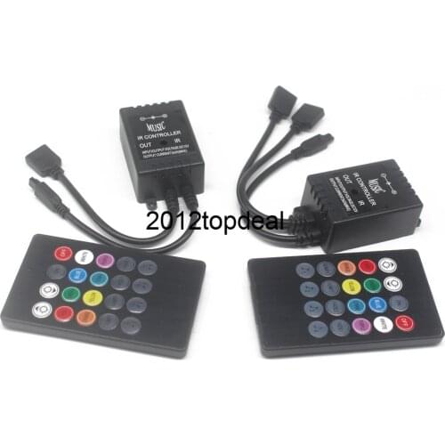 LED Music IR Controller 20key Remote Sound Sensor double single For 2835 3528 5050 RGB LED Strip