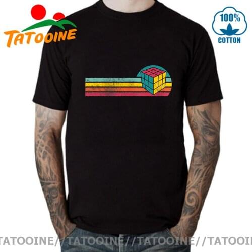 Tatooine Vintage Style Rubik Magic Cube T shirt Best Gift for Teenage Boys Retro Magic Square T-shirt 2020 Latest Summer Apparel
