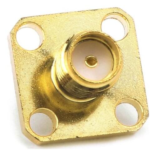W3JD 10pcs SMA Female Chassis Panel Mount 4 Hole Post Terminal RF Connector Coaxial Adaptor 5mm