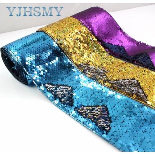 YJHSMY G-18930-1287,75mm,2yards Colorful squama Ribbons,Wedding decoration,Garment accessories, DIY handmade materials