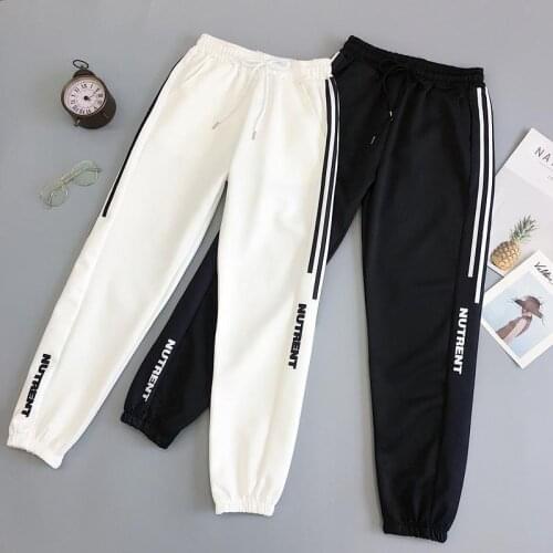 Women pants White sports pants for female students joggers women drawstring sweatpants exercise pants for women harajuku pants