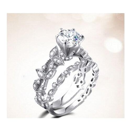 New fashion Fine jewelry Crystals Engagement Wedding Ring For women Party Gift