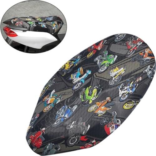 3D Mesh Motorcycle Seat Cushion Sleeve Sunscreen Anti Skid 3d Environment Friendly Seat Cover for Motorcycle Motorbike Scooter