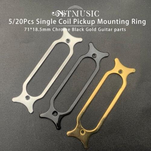 5PCS Metal Electric Guitar Single Coil Pickup Mounting Ring Guitar parts Chrome Black Gold for Choose