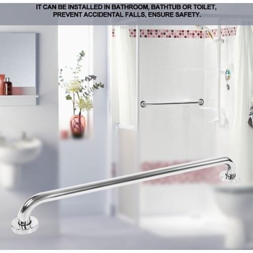 60cm Toilet Safety Handrail Disabled Stainless Steel Bathroom Bathtub Handle Elderly Portable Support Grab Bar Wall Mounted