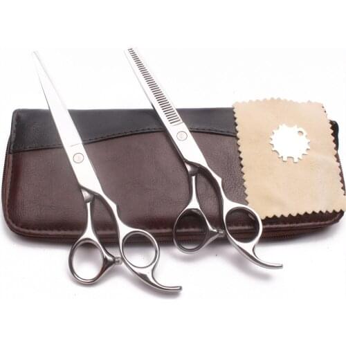 7" 19.5cm Stainless Customized Logo Straight Scissors Thinninng Shears Dog Scissors Professional Grooming Scissors Set DIY C1006