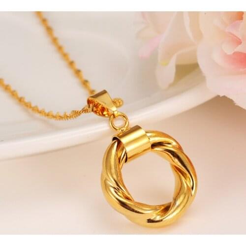 Bangrui Ethiopian Empire pendant Jewelry yellow gold color Bridal Gift Coptic Abyssinia Pendant Necklace With Chain Necklaces