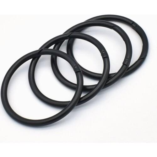 Black Large Spring Ring Buckle Snap Trigger Hook Zinc Alloy Spring Clasp O Ring Round Gate Ring Purse Bag Handbag Jewelry 62mm