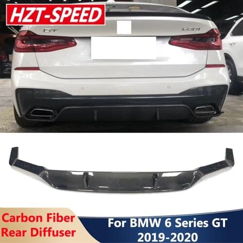 Real Carbon Fiber Material Rear Lip Bumper Chin Diffuser For BMW 6 Series GT G32 Sport Car Body Kit 2019-2020 Modification