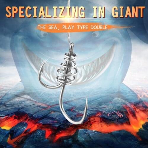 Stainless Tournament Play Type Double Hooks, Steel Lure Bait Cage, Bite Duple Hook Fishing Fishing God, He Pay Import Fish Hook