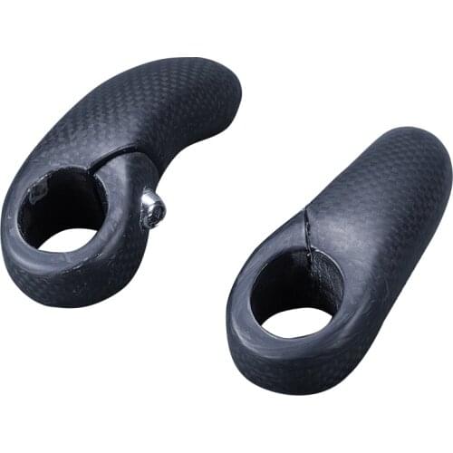 Full Carbon Fiber Bicycle Bar Ends Handlebar MTB/Mountain Bike Ergonomic Bar End Carbon Handlebar90g