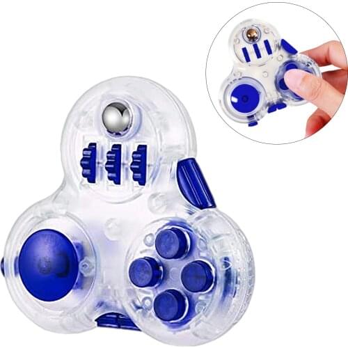 Hot Hand Fidget Toy Stress Reliever Fidget Pad Cube Toy With 10 Fidget Features Autism Special Needs Fidget Dice Cube Toy