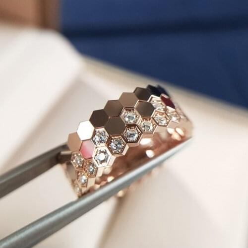 Colorful Simple Style Enamel Gold-plated Heart Oil Ring Paved With Shiny Cubic Zircon Stone Fashion Wed Engage Ring For Women