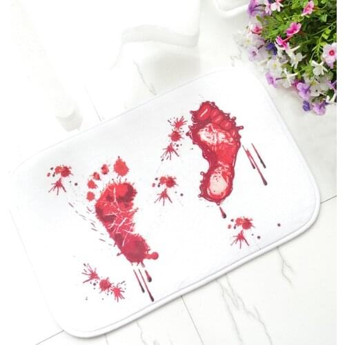Creative Novelty Door Blood Carpet Bathroom Water Absorption Non-slip Rug Horror Terror Carpet Doormat Home Door Mats
