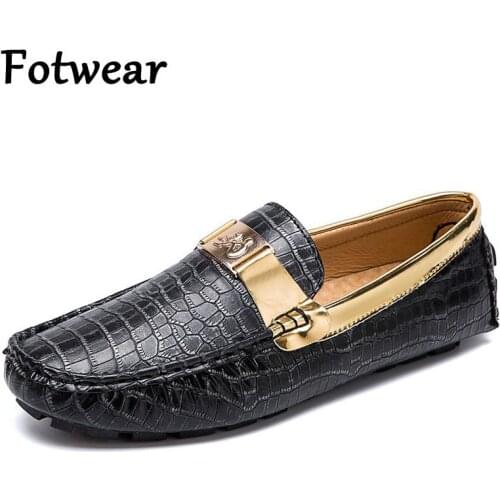 Fotwear Brand Men Loafers Big Size Slip On Men Flats Breathable Driving Moccasins Leather Men Casual Shoes Big Mocasines Hombre