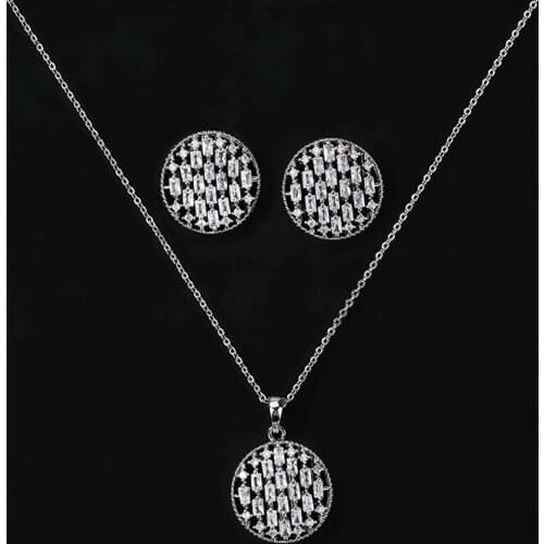 Jewelry Set HADAYANA Temperament Elegant Necklace And Earrings Set Women Wedding Fashion Party Zircon CN1218 Conjunto de joyas