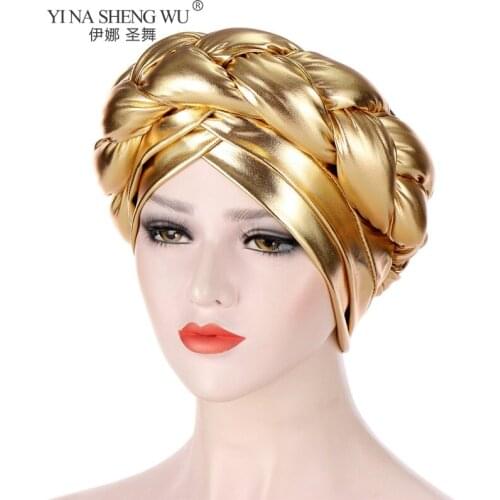 Latest Woman Headtie Handmade African Fashion New Style Headscarf Caps Nigerian Wedding Women Braid Turbans Ladies Head Wraps