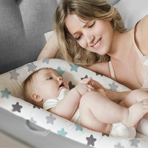 2020 New Hot Sale Removable Crib Bed Portable Folding Baby Bed Machine Washable Comfortable and Safe Uterus Bionic Bed