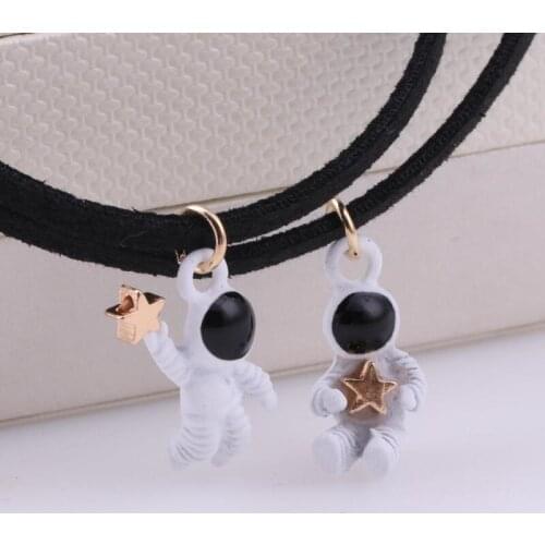 Universe astronaut galaxy Necklace Chain Handmade Vintage Jewelry Pendant Collar Choker For Women Christmas Gift