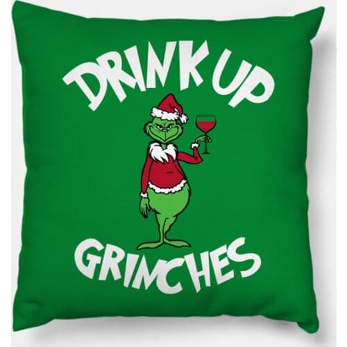 Drink Up Merry Christmas gift Pillowcase Xmas Decor for Home Decor for Christmas Ornaments Xmas Noel Santa Claus 2021