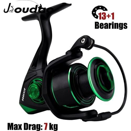 Jioudao Fishing Reel 3000-4000 Series 5.2:1 Spinning Reel CNC Aluminum Alloy Arm Fishing Portable Spinning Reel 13+1BB Wheel