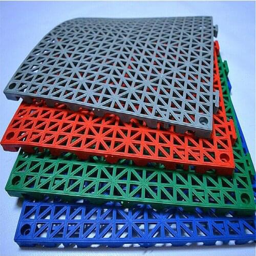 Thick PVC Anti-slip Hollow Mat Kitchen Bathroom Bath Shower Deck Balcony Pool Drainage Mats 12x12in DIY Spliced Rug Carpet