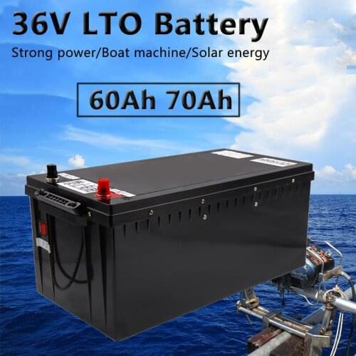 Propeller LTO battery pack 36V 60Ah 70Ah Lithium titanate battery with power BMS for Marine power Fishing wheel+10A charger