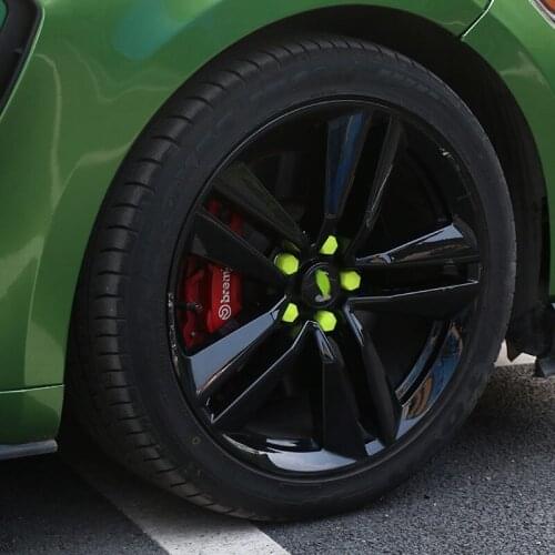 20pcs Silica Gel Wheel Tires Screw Protective Cover for 15-21 Ford Mustang Car Exterior Decoration Accessories