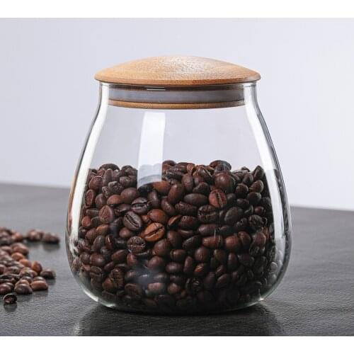 400-800ml Multifunctional Storage Tank Coffee Beans Food Teas Storage Bottles & Jars with Bamboo Lid