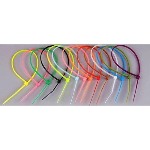 500pcs/lot 4*200mm 13# Self-Locking Nylon Wire Cable Zip Ties, Cable Ties