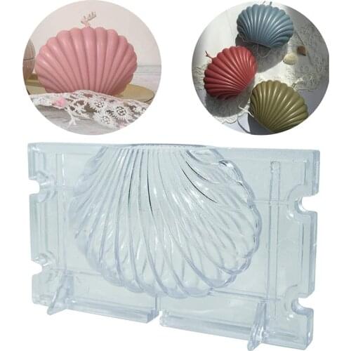 Scented Candle Mold Seashell Scallop Shell Candle Mold Handmade Soap Mold Durable Plastic Mold for Making Candles Beach Favor De
