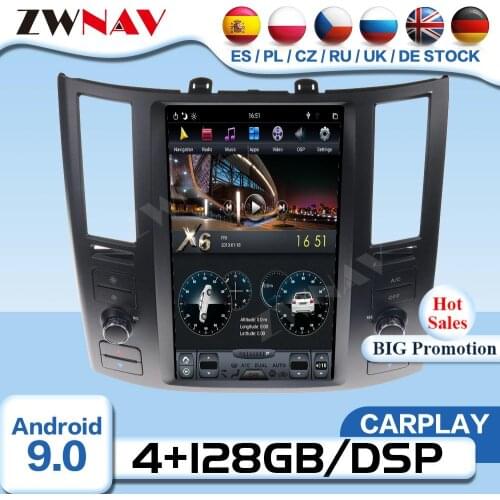 Carplay Tesla Screen Android 9.0 For Infiniti FX35 FX45 2004 2005 2006 2007 2008 Car GPS Radio Receiver Audio Stereo Head Unit