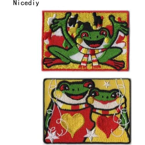 DIY Oeteldonk Emblem Full Embroidered Frog Carnival for Netherland Iron on Patches for Clothing Embroidered Patches for Dress