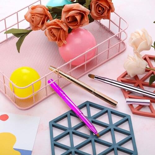 Dual End Lip Brush Concealer Brushes Retractable Lipstick Eyeshadow Foundation Makeup Tool Applicators