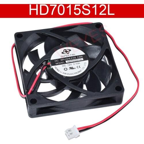 Brand New For SUPER FAN HD7015S12L 12V 0.1A 7CM 7015 2-Wire Cooling Fan Free Shipping