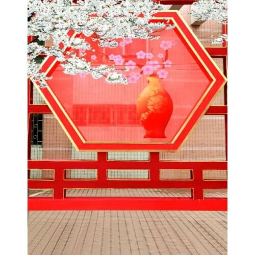 5x7ft Wooden Floor Flowers Vase Photography Backdrops Photo Props Studio Background