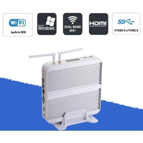 Fanless Mini PC,Intel Core I5 4200U,Windows 10/Ubuntu,Silver,[HUNSN BM01L],(WiFi/1HD/1VGA/4USB3.0/2USB2.0/1LAN)