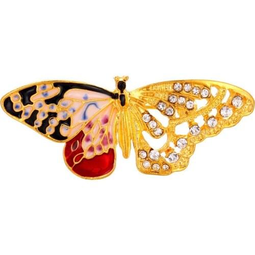 And the speed to sell through the new insect alloy drip high-grade corsage joker butterfly brooch enamel clothing
