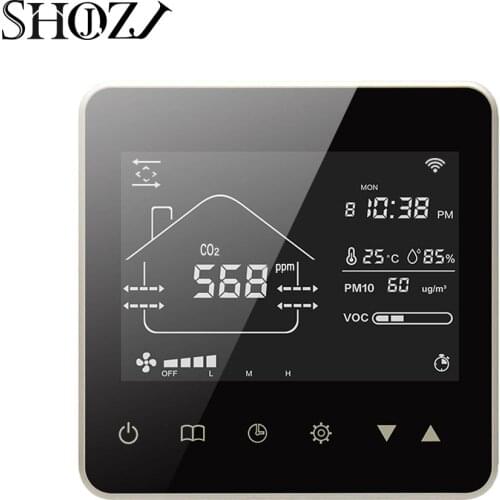 IR Remote control Digital CO2 Detector Carbon Dioxide with System Air CO2 Gas regulator Sensor Thermometer SHOJZJ