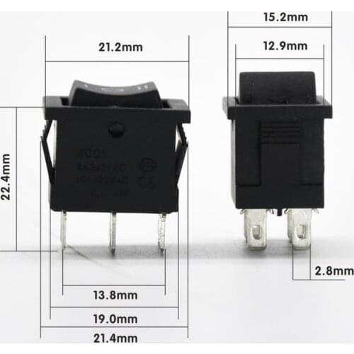 KCD-117-6 3 Position 6pin Boat Switch 250V 6A 125V 10A