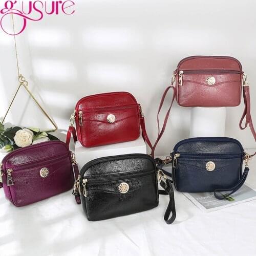 Gusure Fashion Women pu Leather Clutch Bag Messenger Bags Ladies Shoulder Crossbody Bag for Women Mini Handbag and Purse