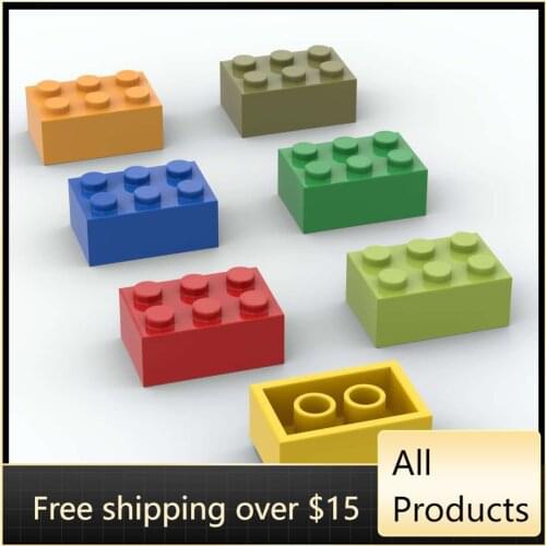 10PCS Assembles Particles 3002 2x3 Bricks Building Blocks Parts High-Tech DIY Assembly Educational Toys For Children Kids Gift