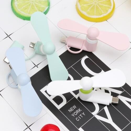 2in1 Type C Micro USB Mini Fan Cooler for samsung HTC Cell Phone