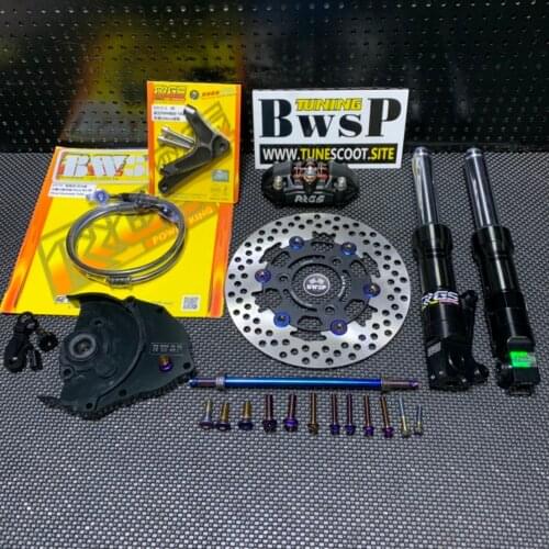 DIO50 Tuning Kit BWSP BLACK EDITION JISO RRGS Front Shock Absorbers 310mm Caliper Brake Disk 220mm CNC Cover Throttle Axle DIO