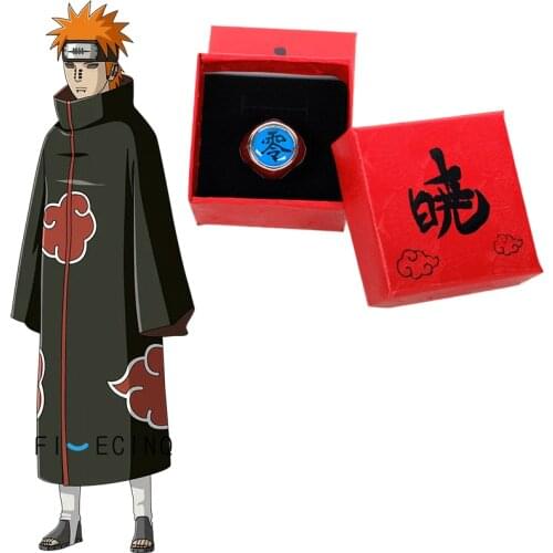 Pain Ring with Red Box Akatsuki Metal